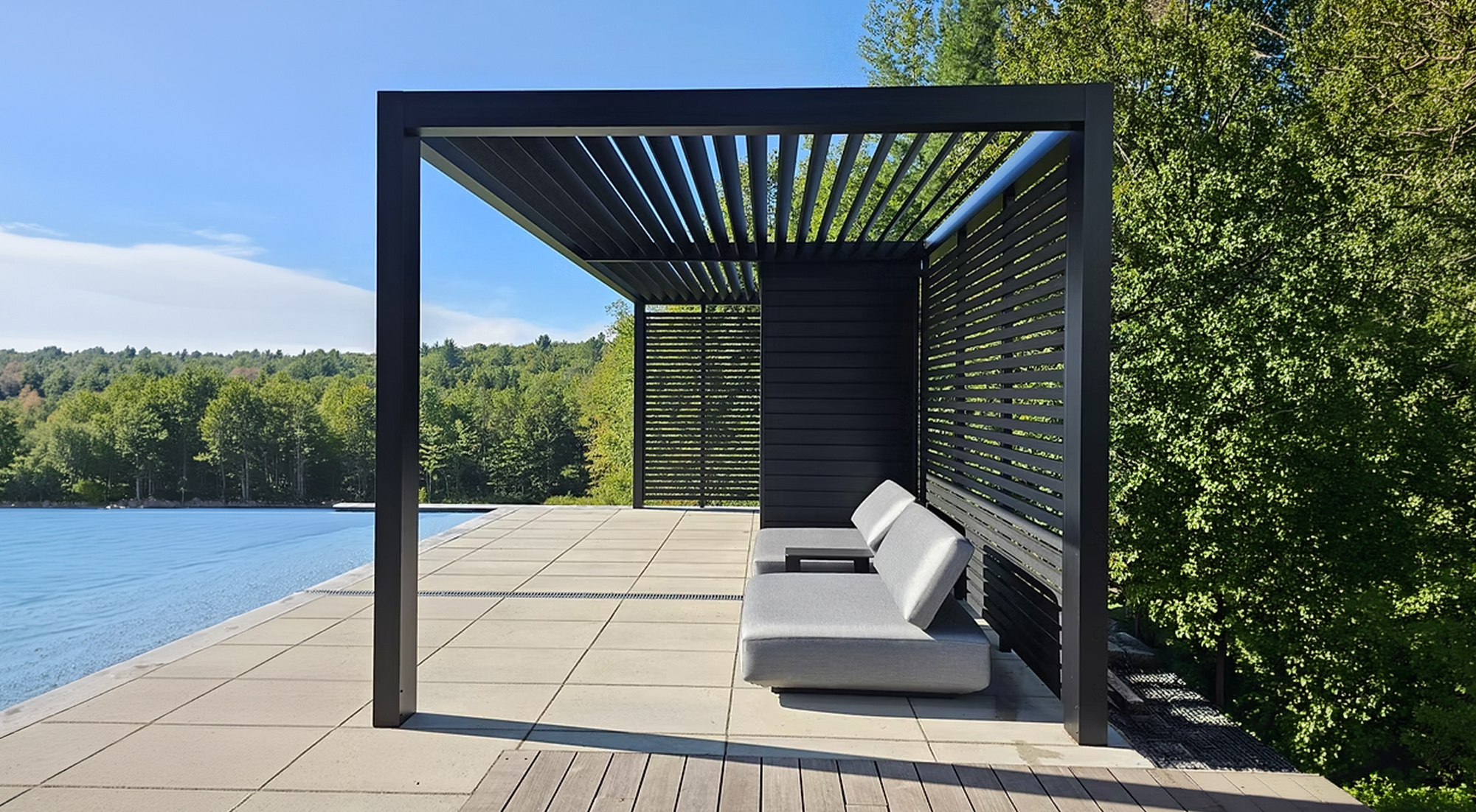 Pergolas à lames fixes
